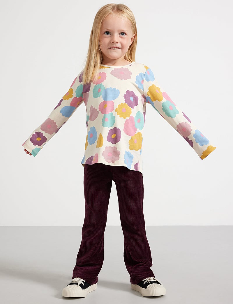 Lindex - Leggings flare cord tricot - retuusid - dark lilac - 0