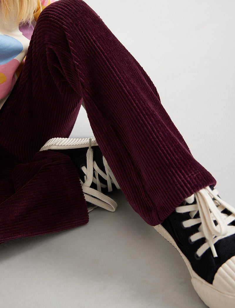 Lindex - Leggings flare cord tricot - retuusid - dark lilac - 4