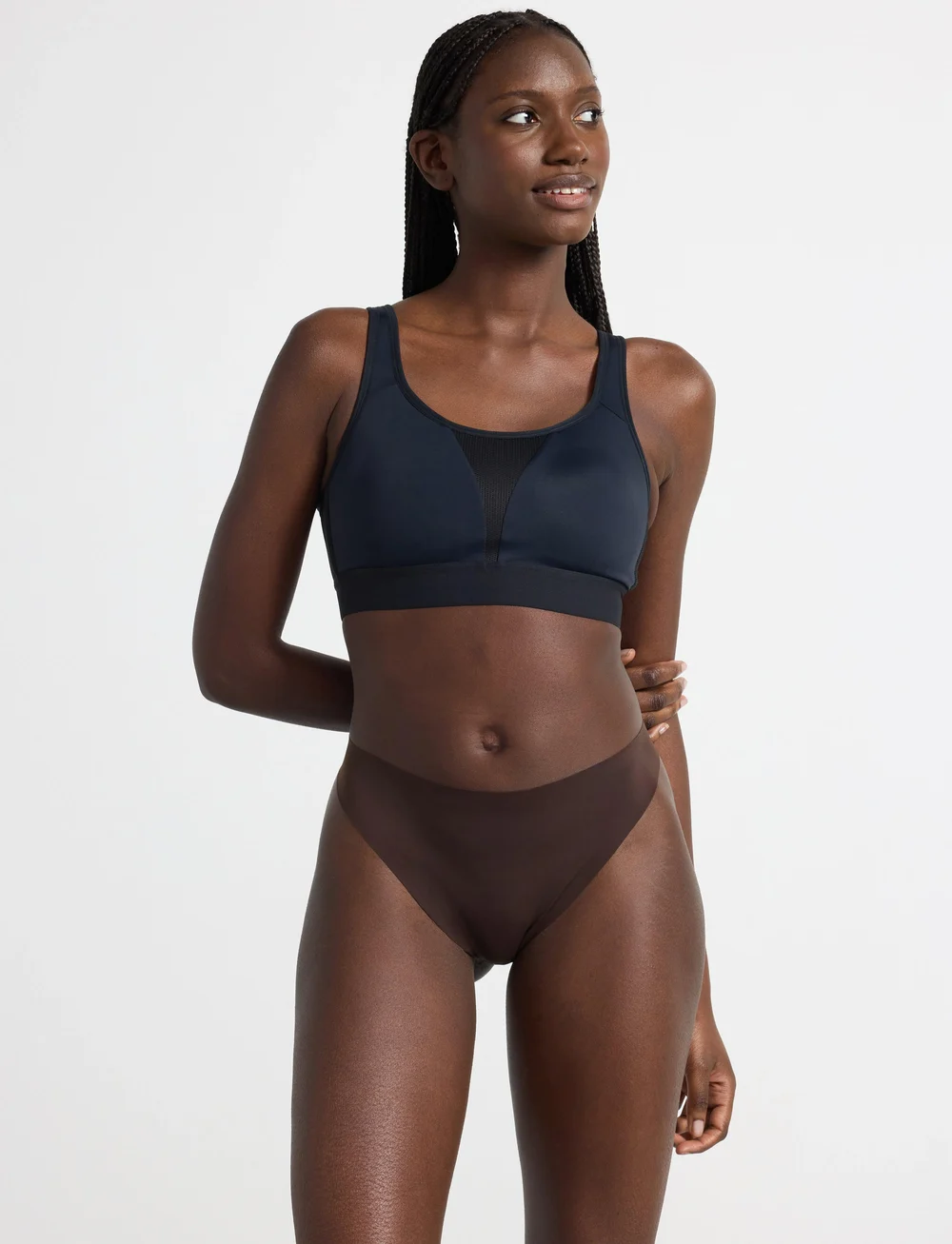 Lindex - 3 p thong active wear - stringtrusser - black - 0