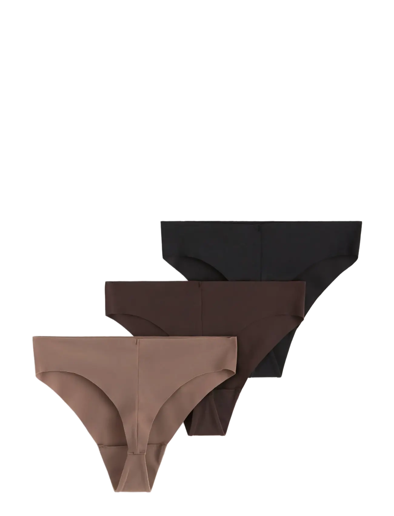 Lindex - 3-pack high waist thong sports briefs - thongs - black - 2