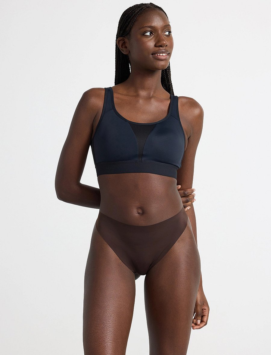 Lindex - 3-pack high waist thong sports briefs - tangas - black - 0