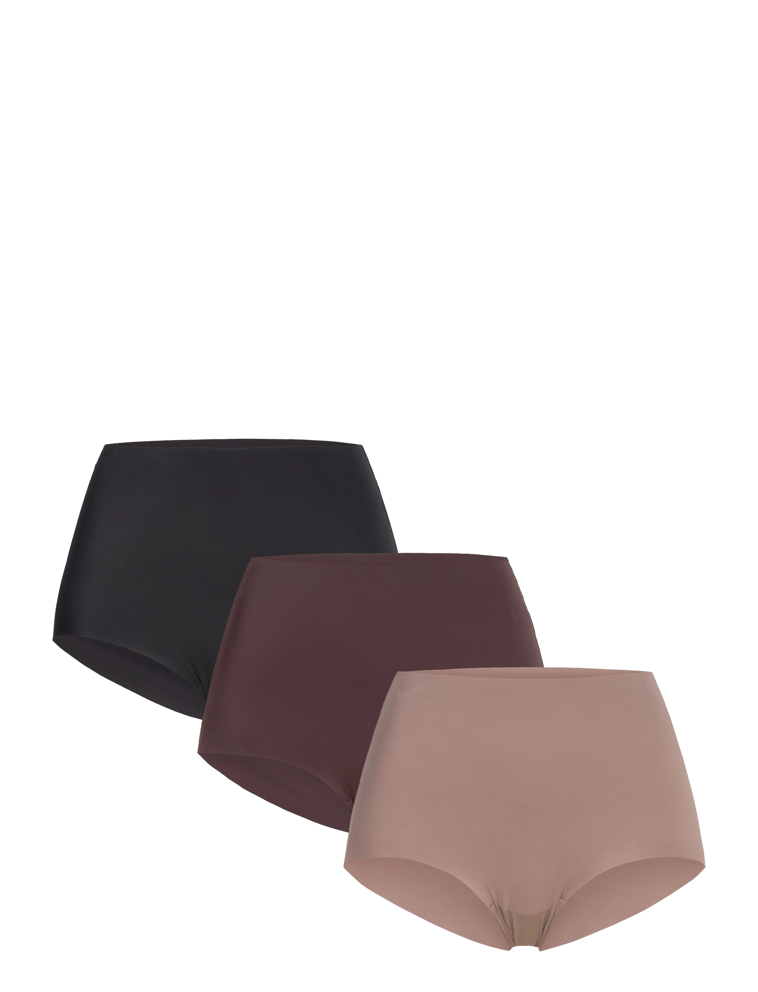 Lindex 3-pack high waist sports briefs - Midi & Maxi trusser - BLACK / brown