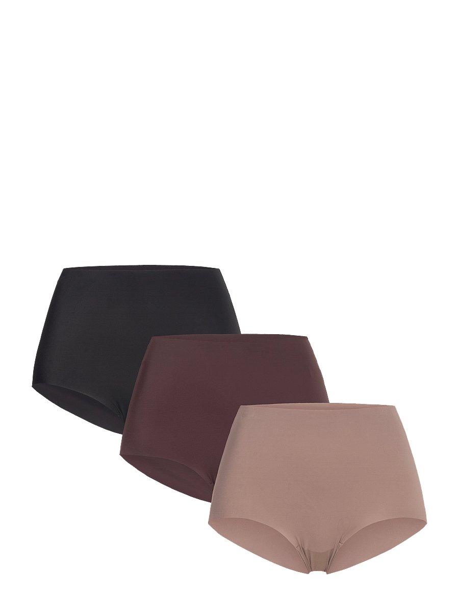 Lindex - 3-pack high waist sports briefs - midi & maxi trusser - black - 1