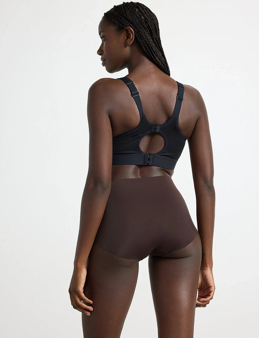 Lindex - 3-pack high waist sports briefs - midi & maxi trusser - black - 2