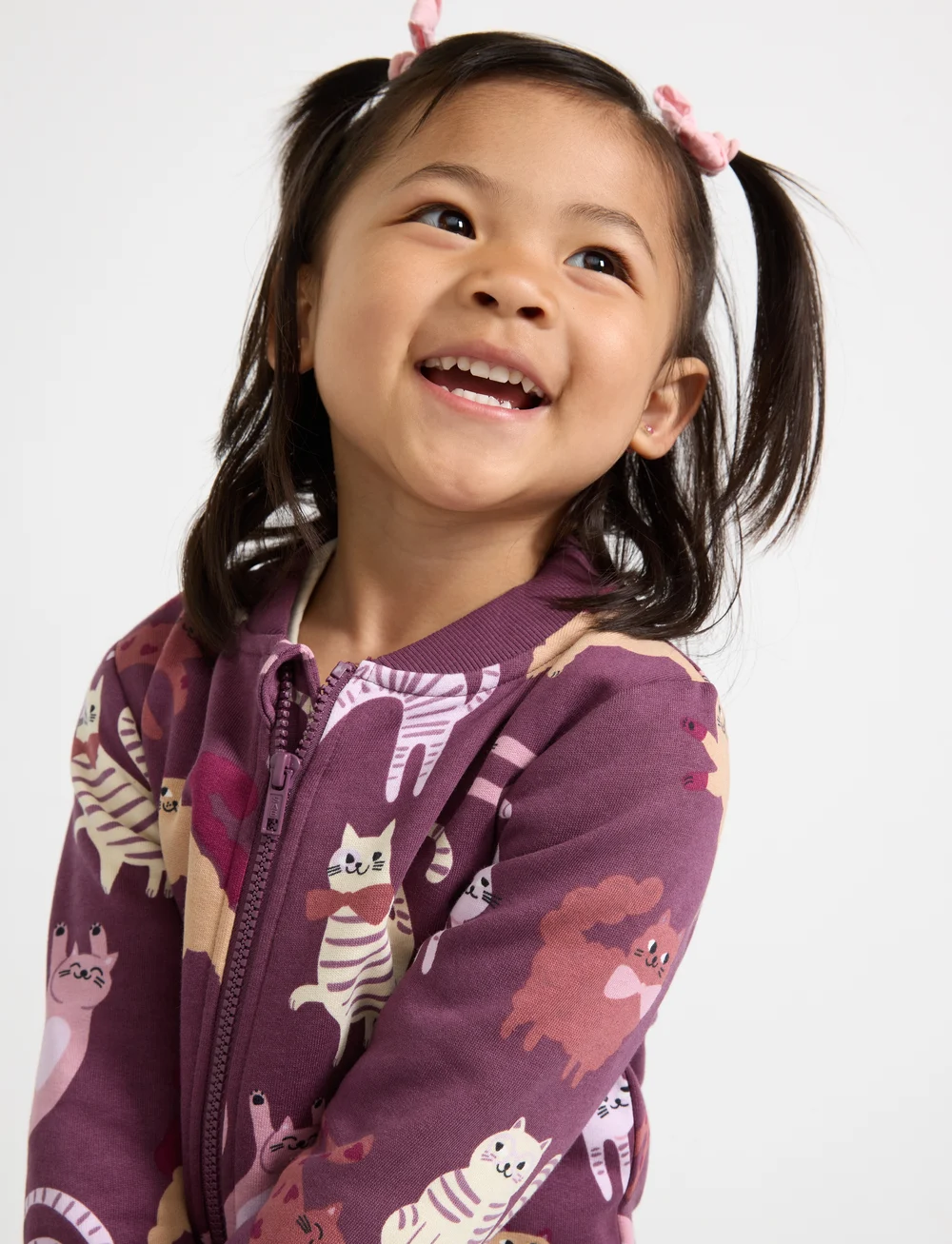 Lindex - Jacket tricot with zip AOP - sweatshirts - dark dusty lilac - 5