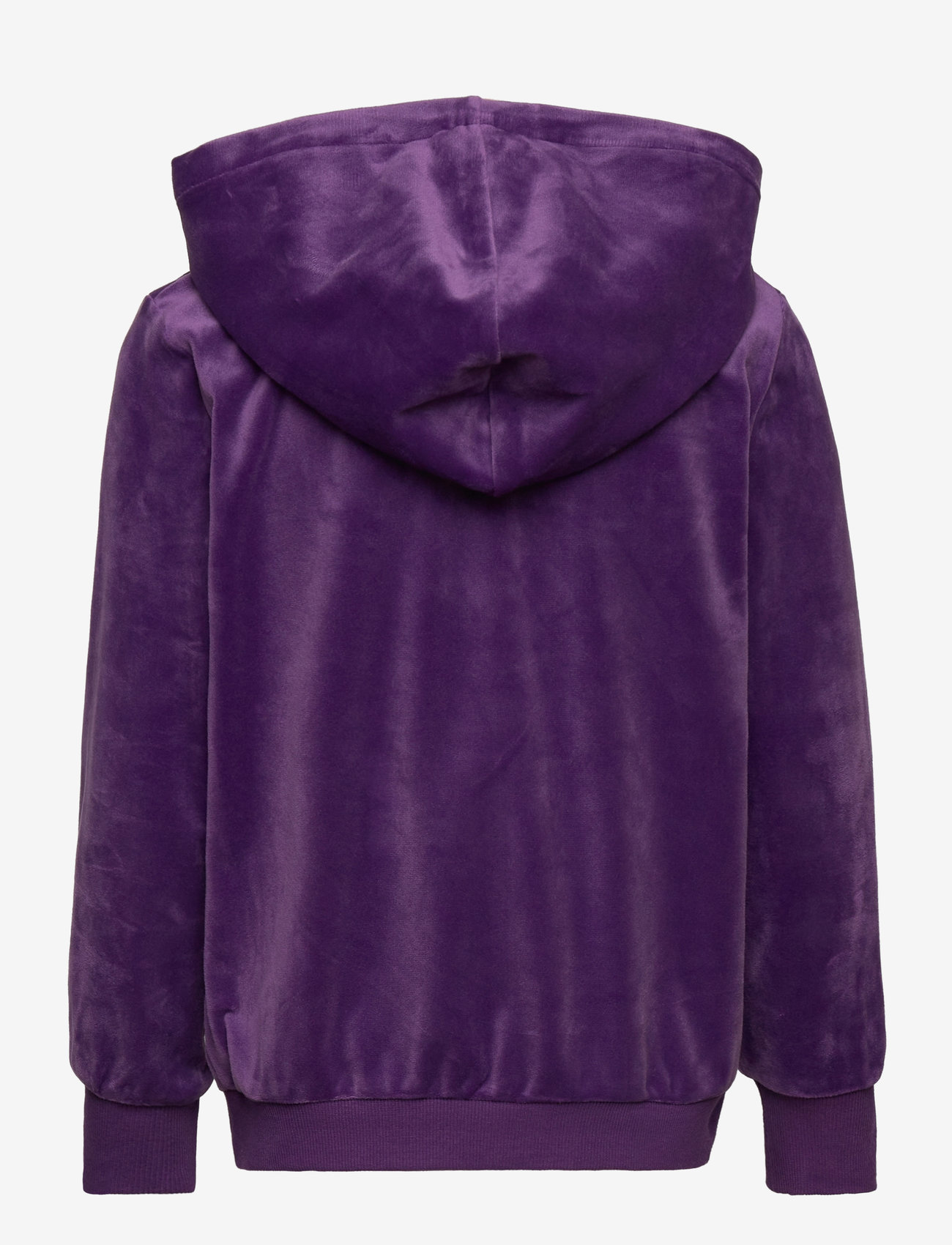 Lindex - Hoodjacket with zipper velour - hættetrøjer - dark lilac - 1