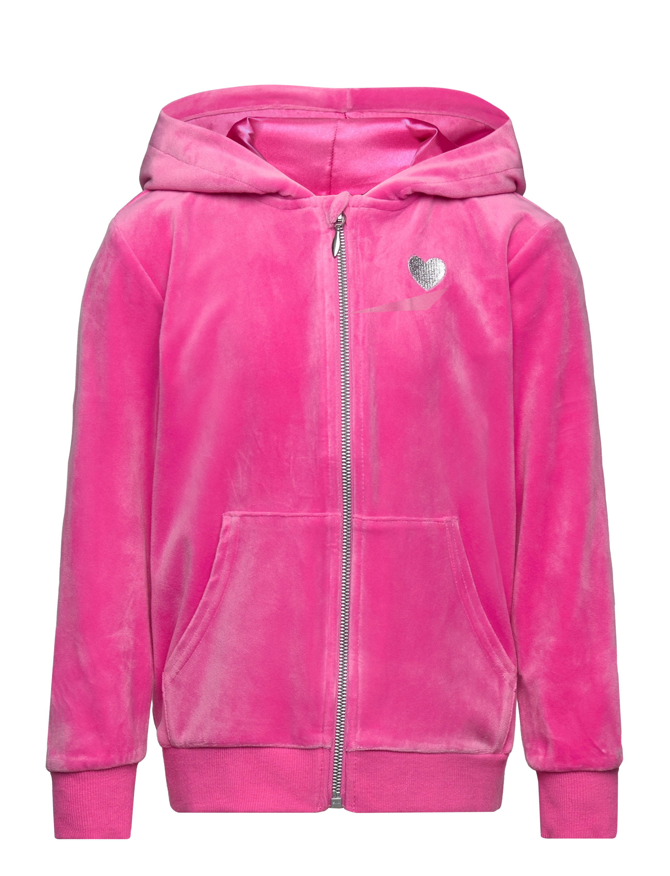 LINDEX Hoodjacket With Zipper Velour Pink - 92 - Kinder