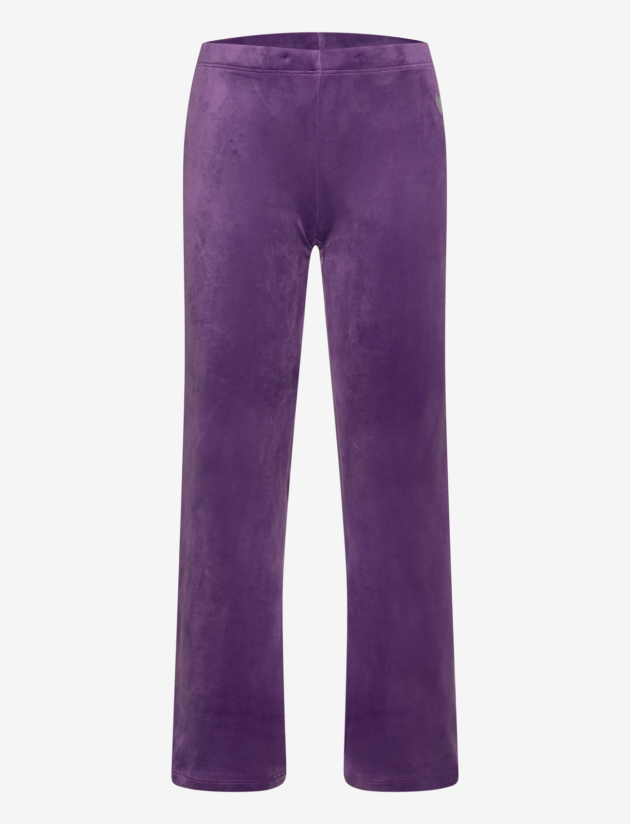 Lindex - Leggings flare velour solid - leggings - dark lilac - 0