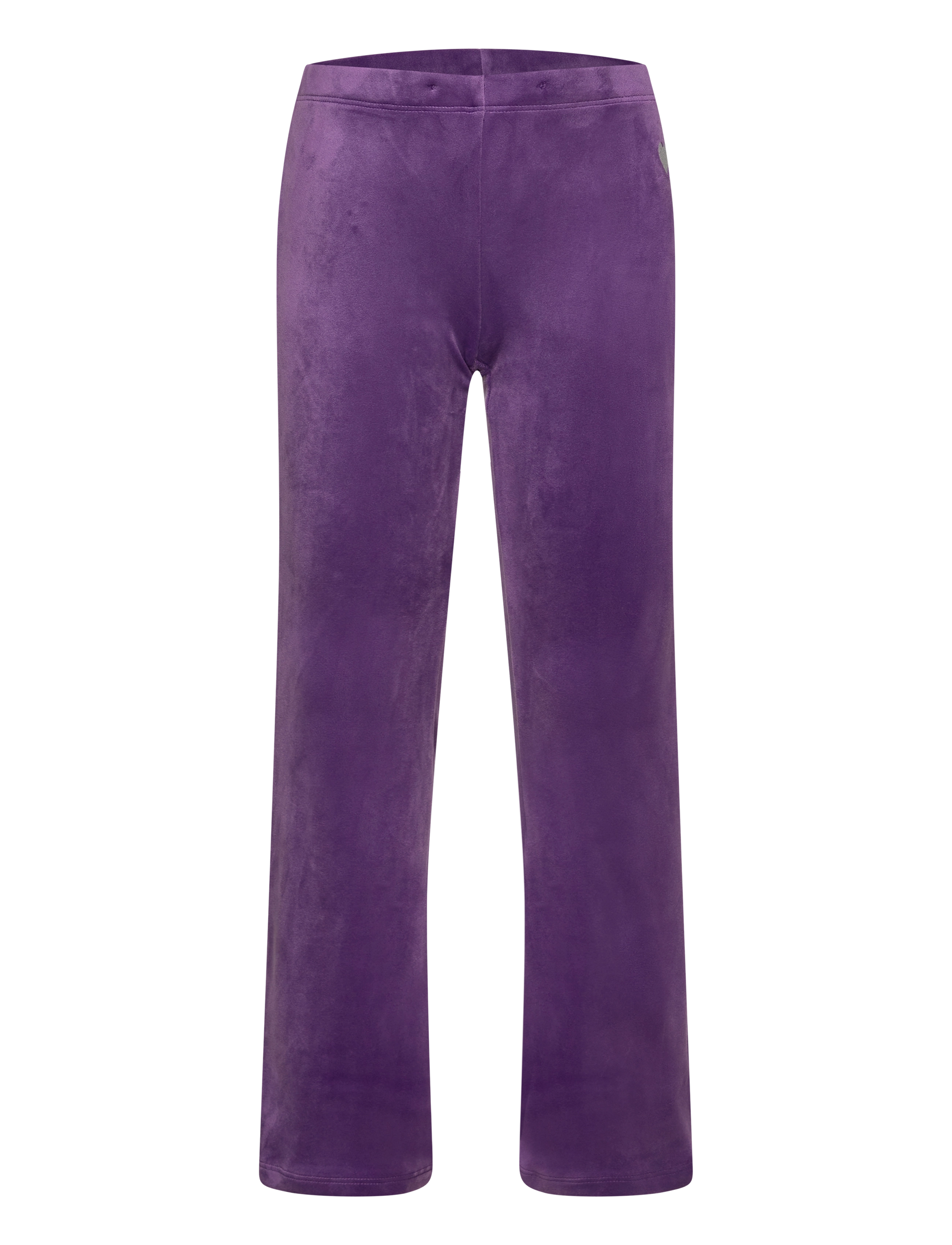 Lindex Leggings flare velour solid - Kläder - DARK LILAC / purple