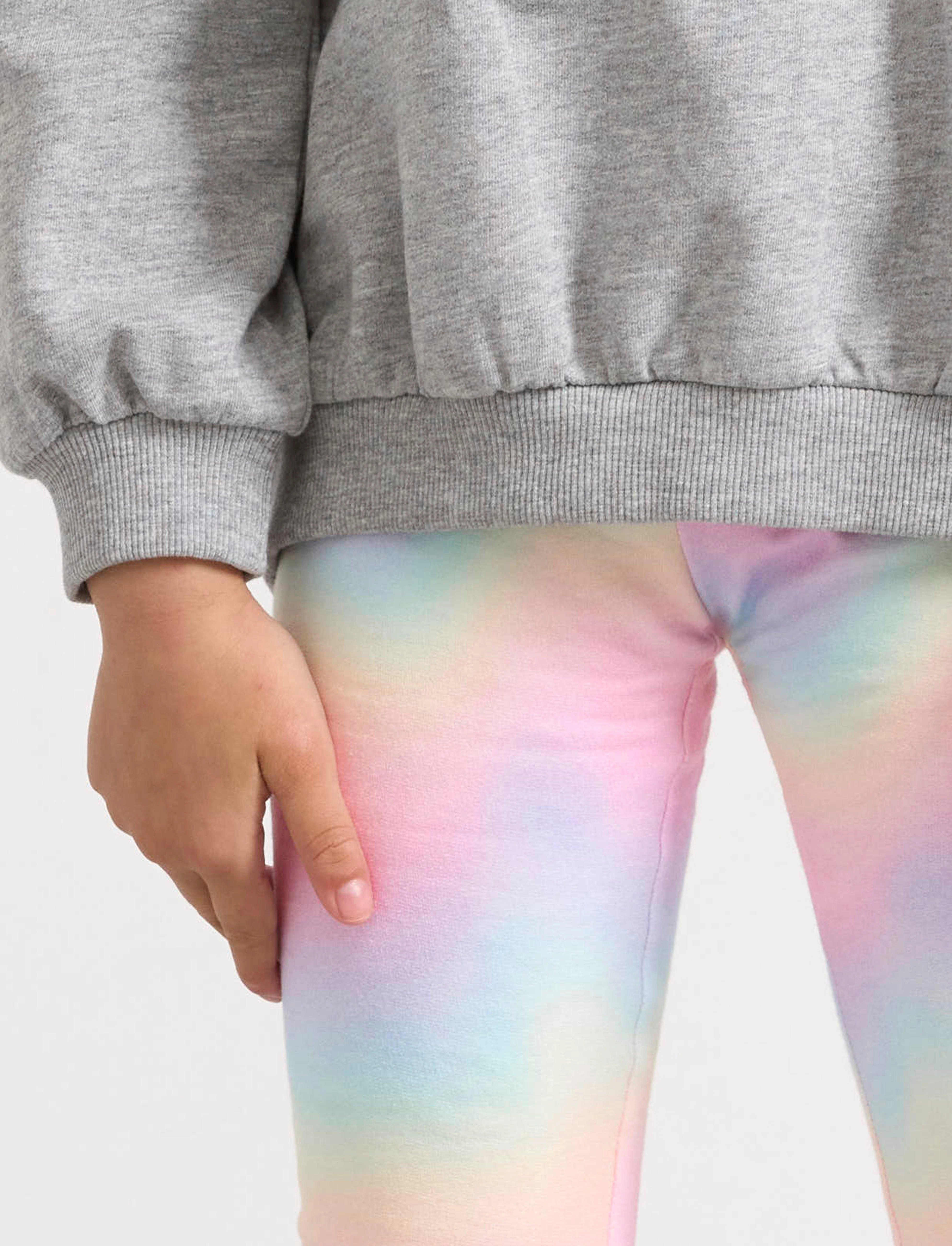 Lindex - Leggings rainbow AOP - leggings - light pink - 4