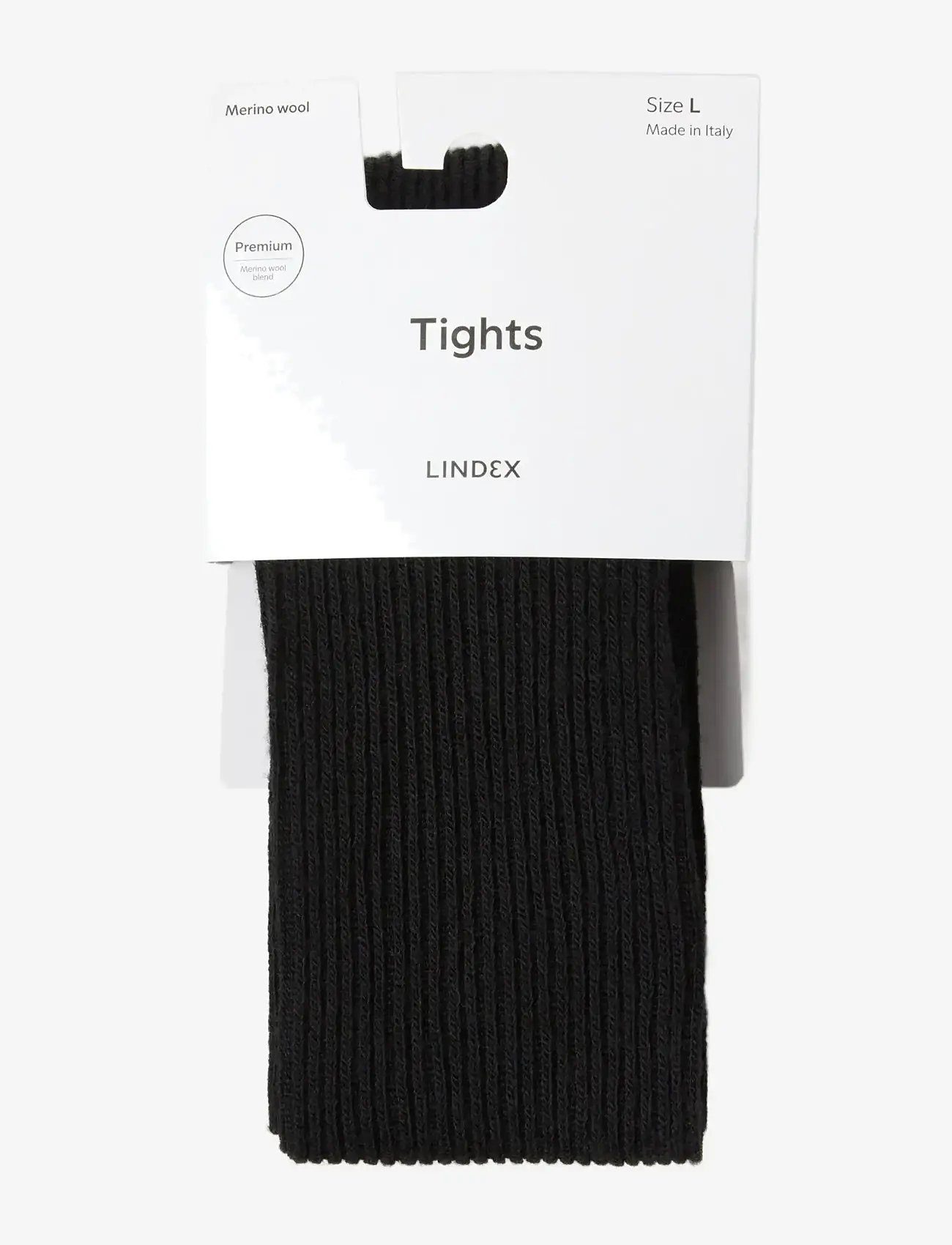 Lindex - Tights wool rib - black - 1