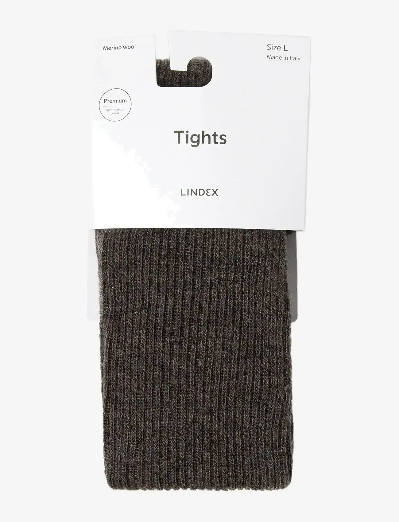 Lindex - Tights wool rib - brown melange - 1