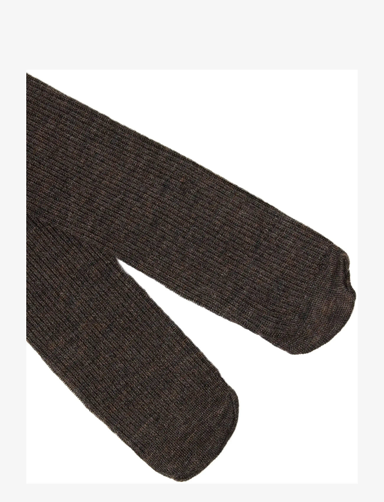 Lindex - Tights wool rib - brown melange - 2