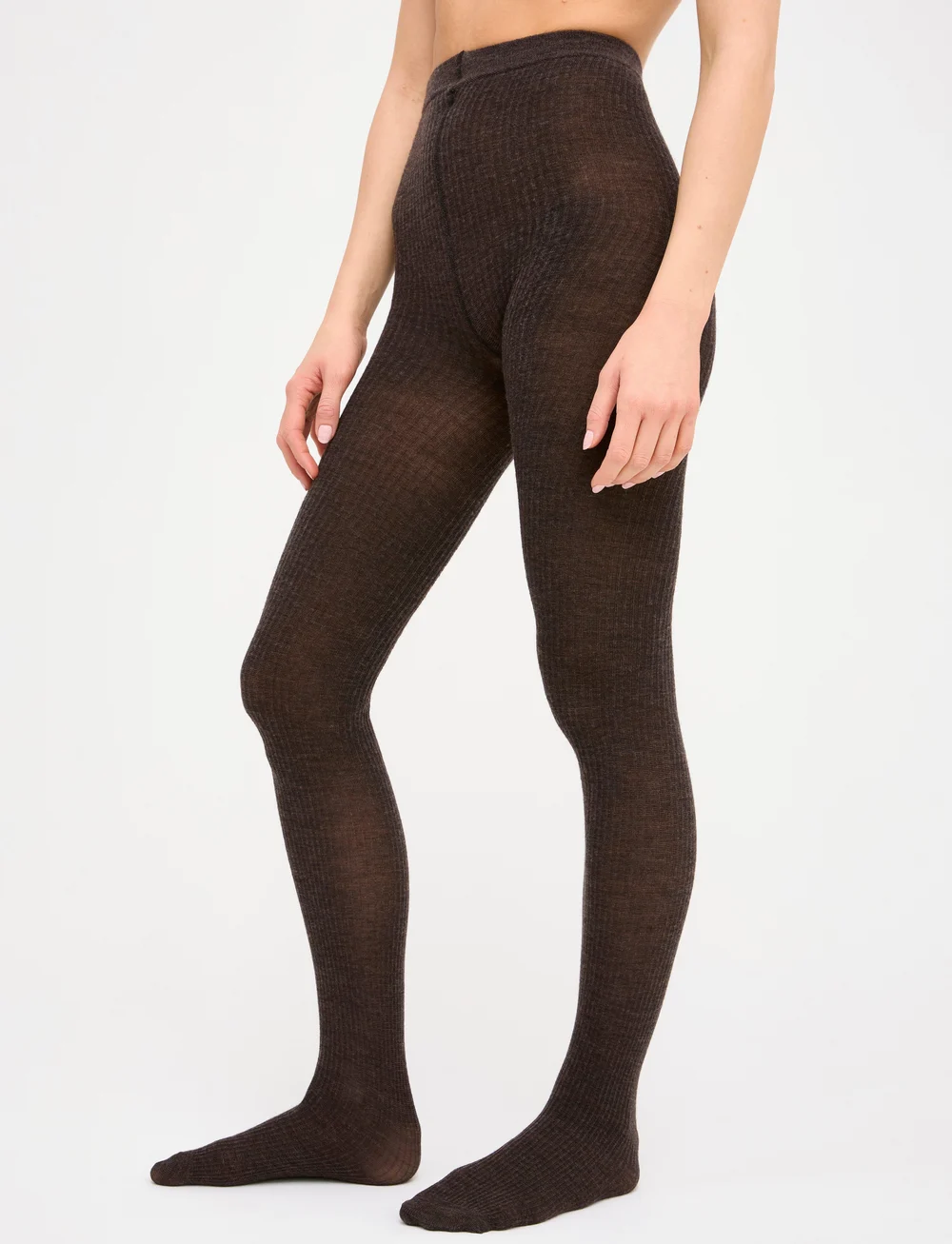 Lindex - Tights wool rib - besondere anlässe - brown melange - 0