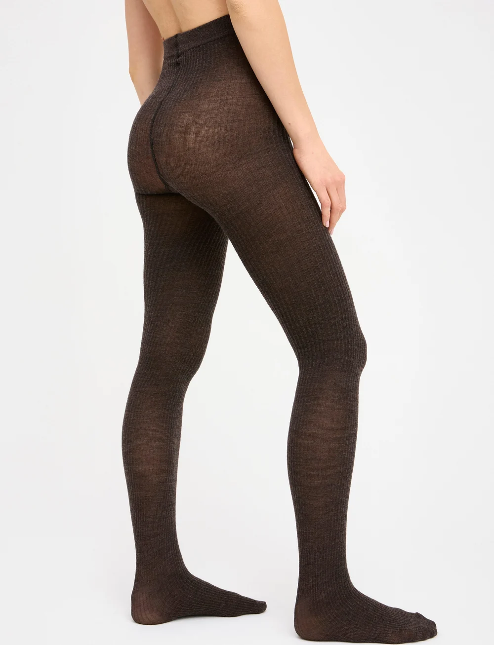 Lindex - Tights wool rib - besondere anlässe - brown melange - 3