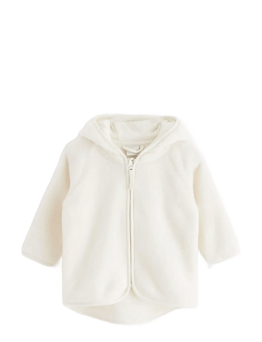 Lindex - Teddy jacket - fleecejacken - light dusty white - 0