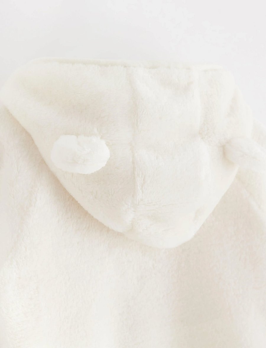 Lindex - Teddy jacket - fleecejacken - light dusty white - 2