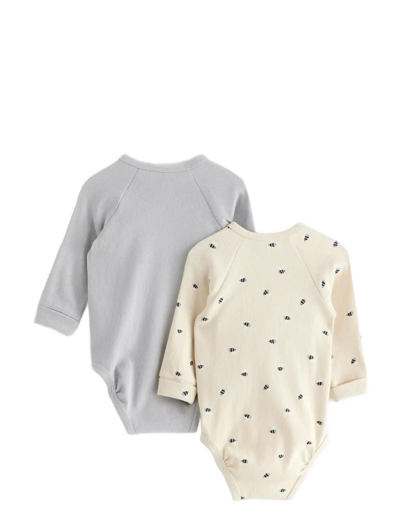 Lindex - Body wrap 2 p rib newborn - light dusty blue - 1