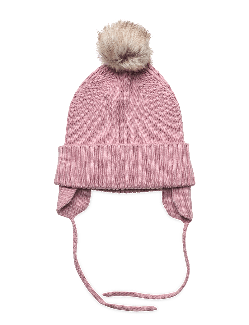 Lindex - Cap knitted w pom pom - beanies - dusty pink - 0
