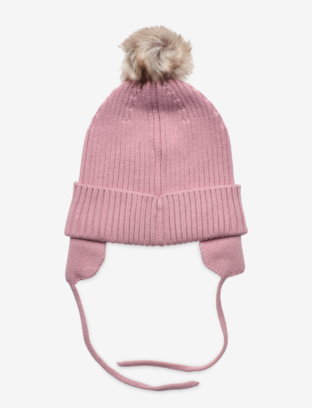 Lindex - Cap knitted w pom pom - dusty pink - 1