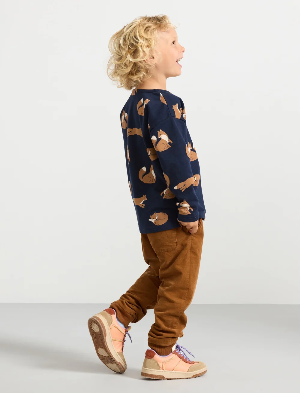 Lindex - Trousers Cord lined - mjukisbyxor - light dusty brown - 3