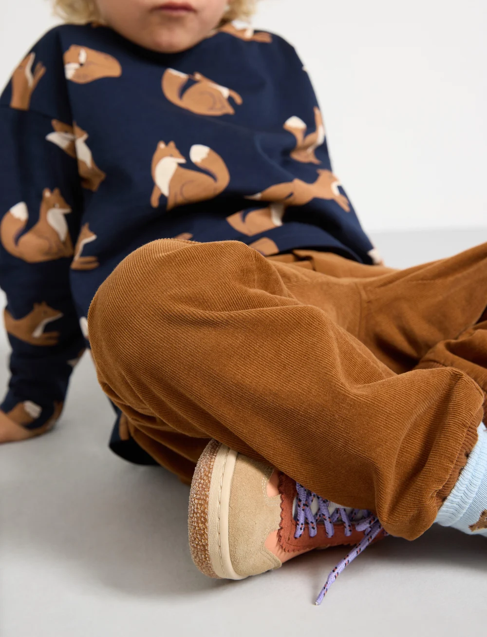 Lindex - Trousers Cord lined - mjukisbyxor - light dusty brown - 4