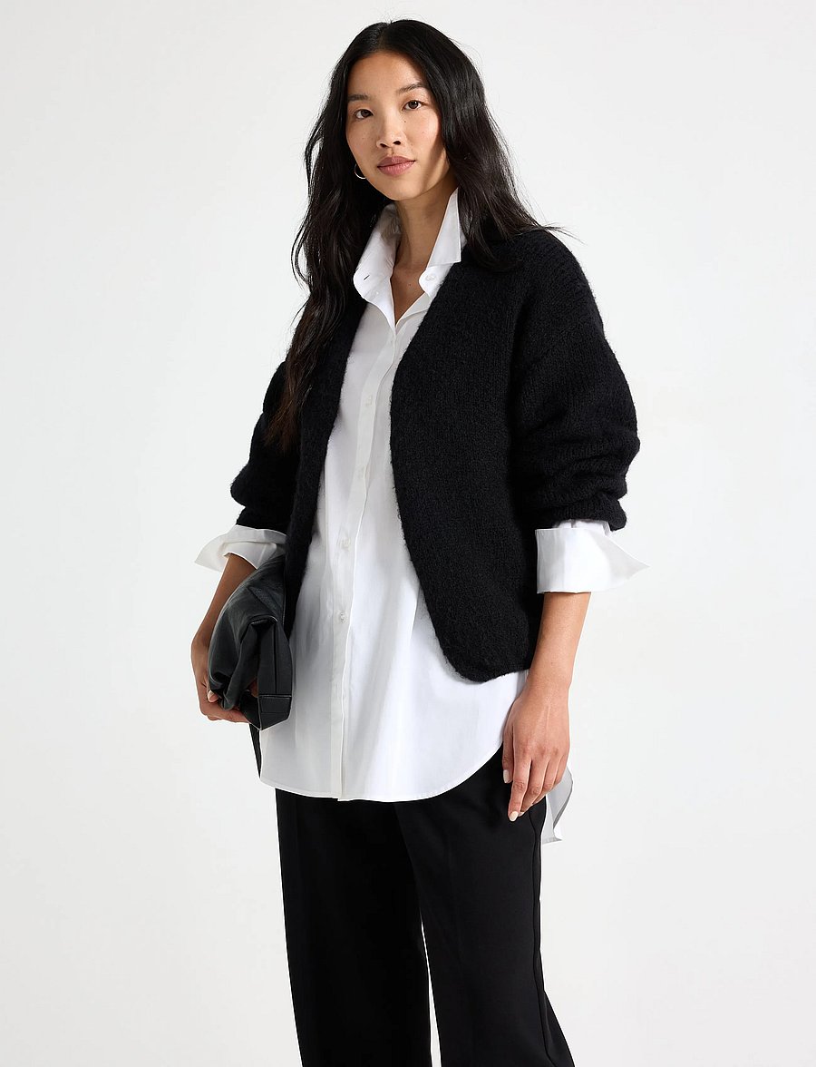 Lindex - Knitted cardigan - kardiganid - black - 0