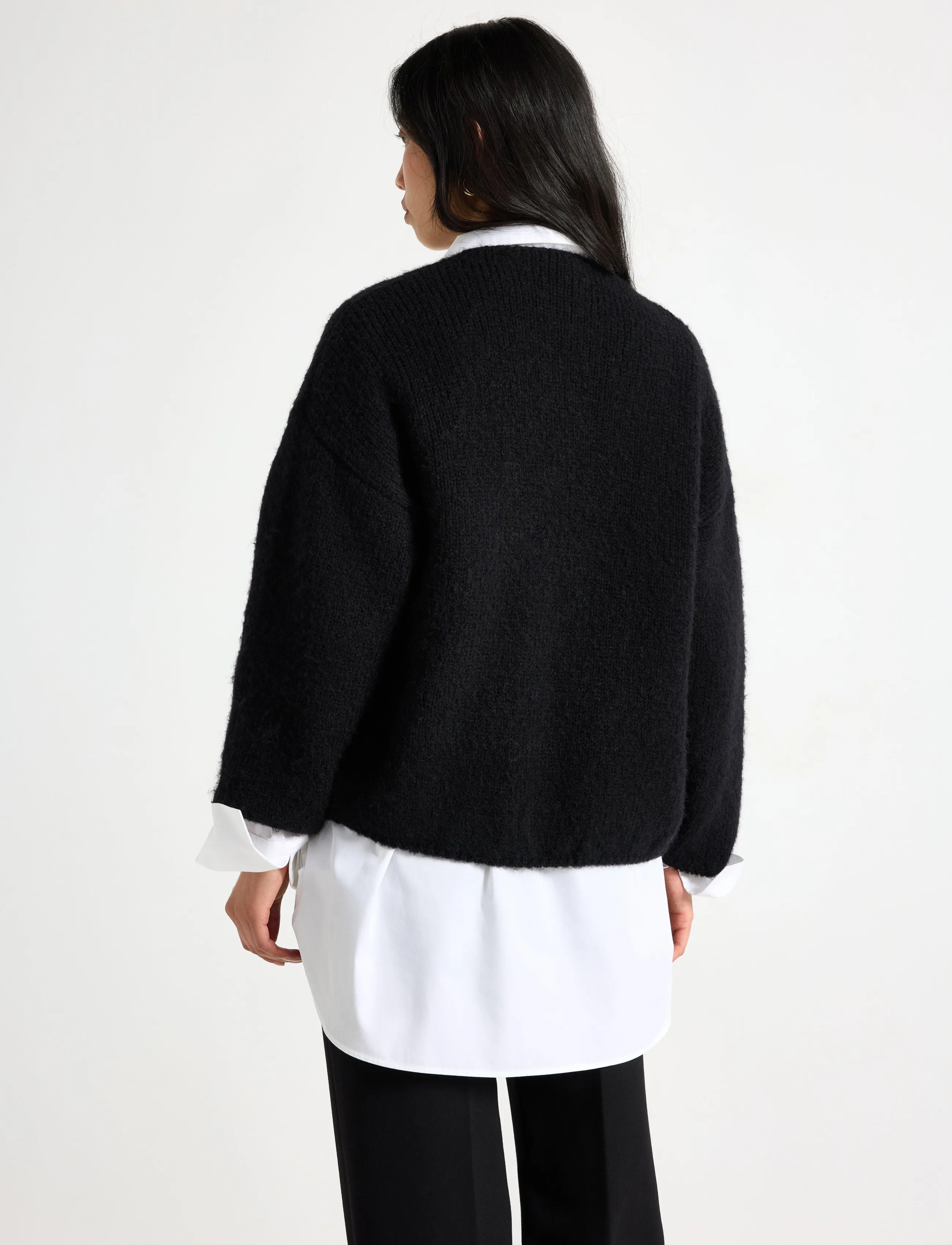 Lindex - Knitted cardigan - koftor - black - 3