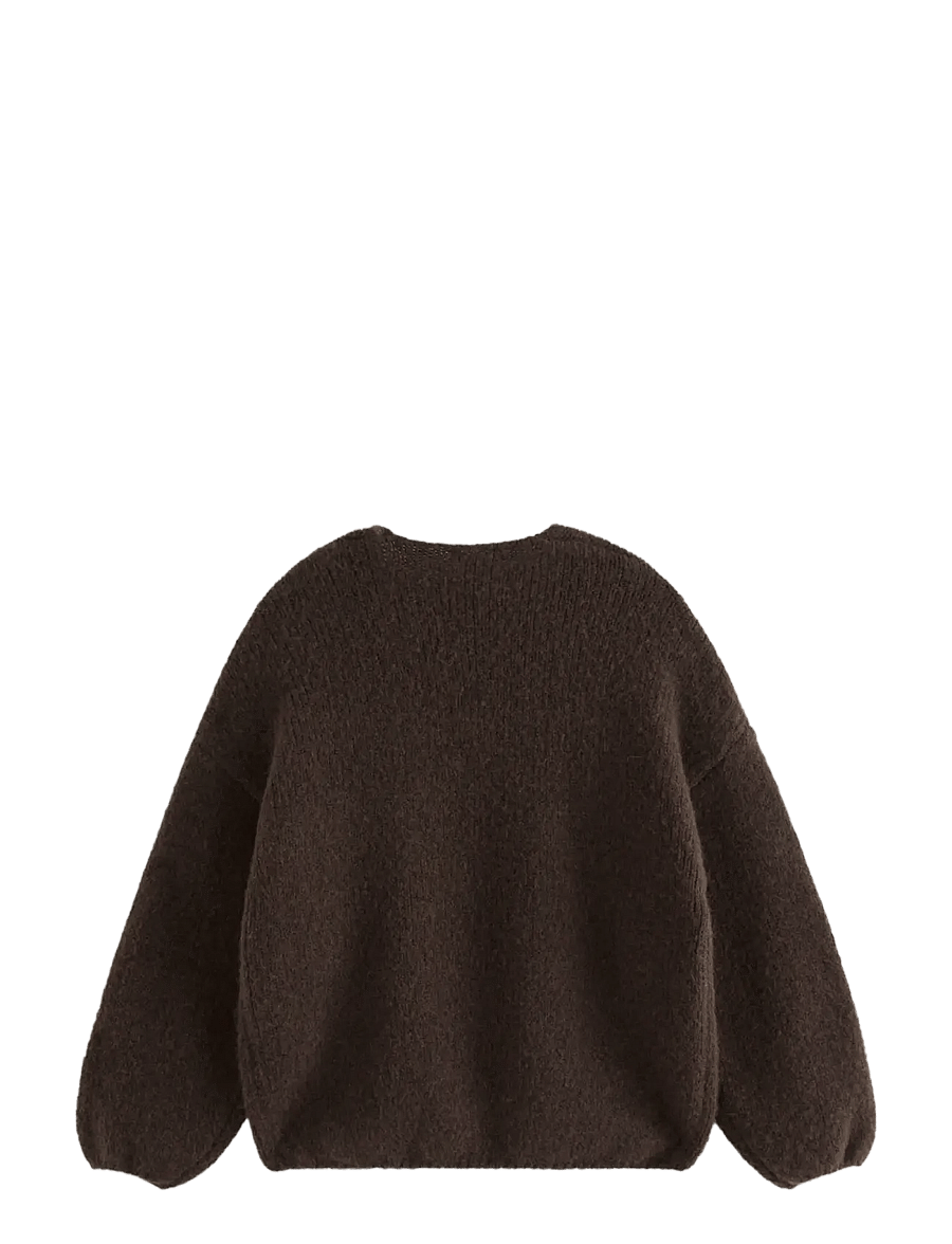 Lindex - Knitted cardigan - koftor - dark brown - 2