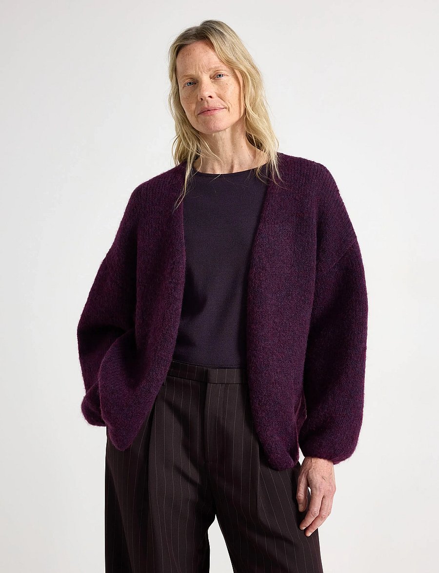 Lindex - Knitted cardigan - strickjacken - dark lilac - 0