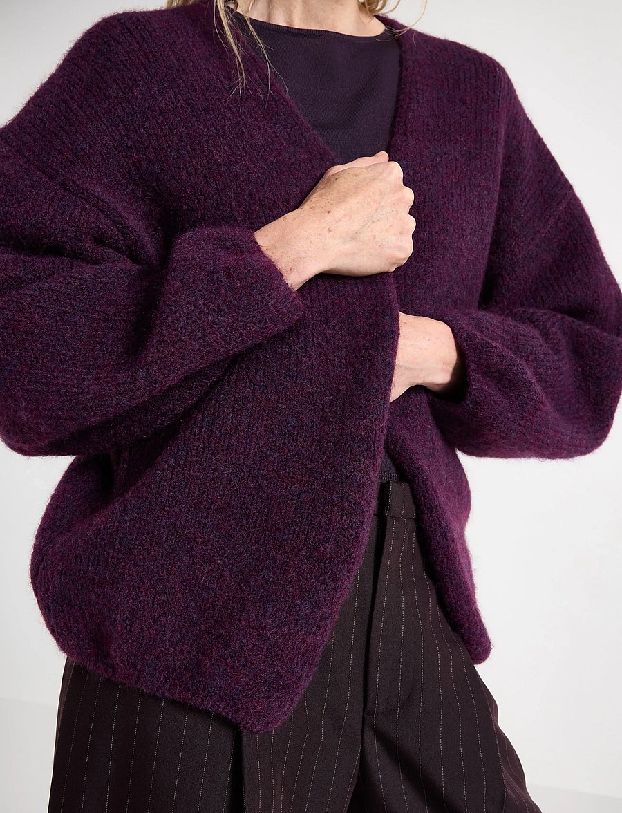 Lindex - Knitted cardigan - strickjacken - dark lilac - 4