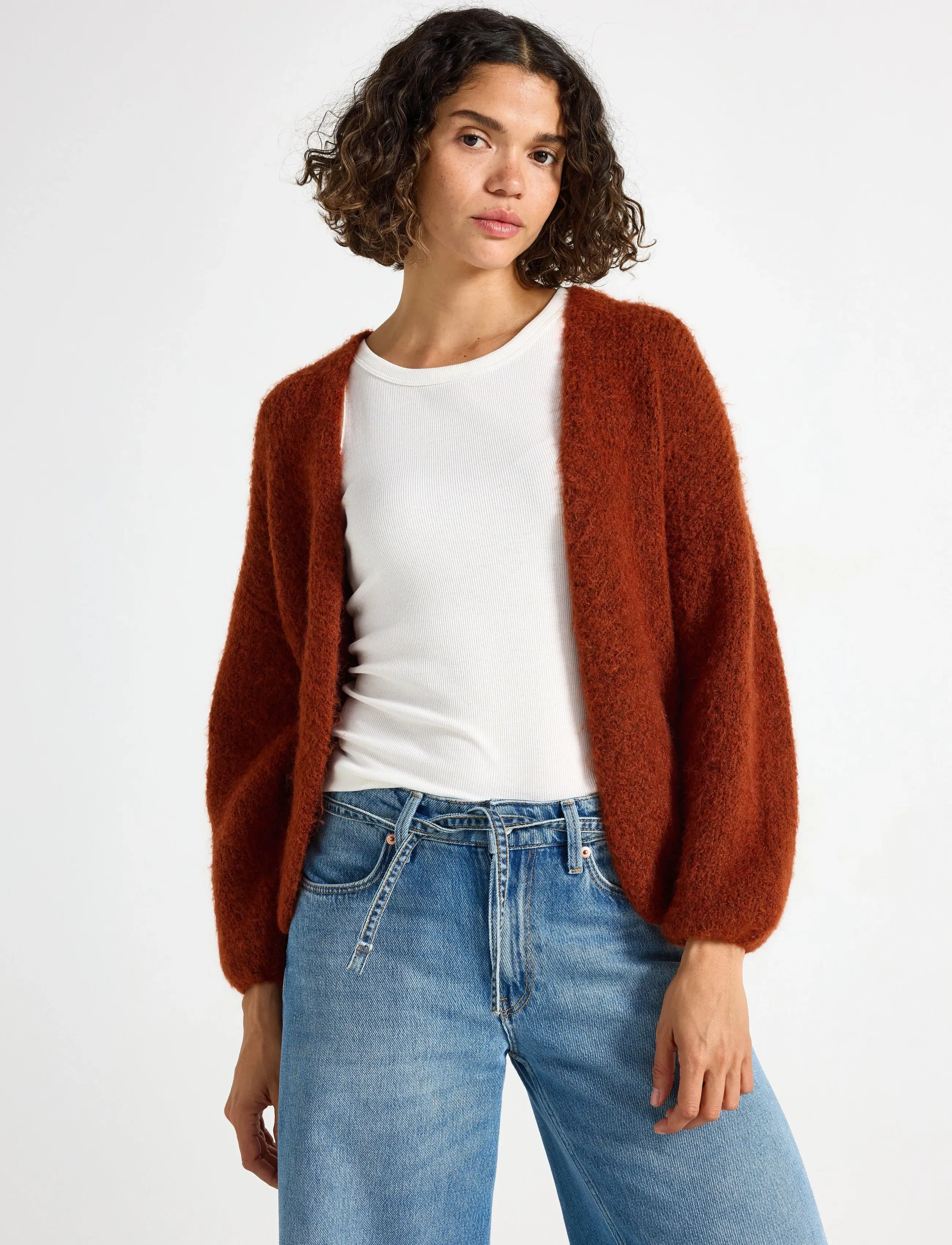Lindex Knitted cardigan - Lindex - DUSTY ORANGE / orange
