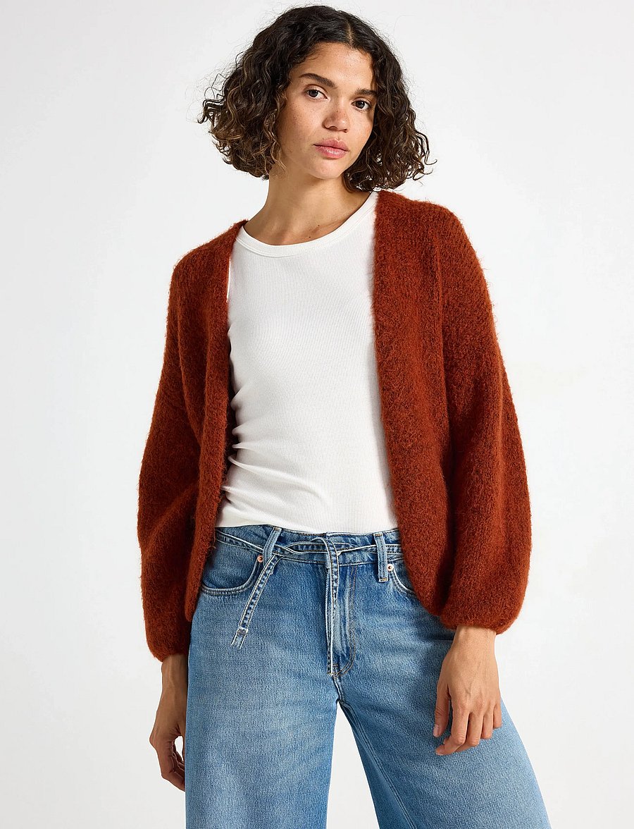 Lindex - Knitted cardigan - strickjacken - dusty orange - 0