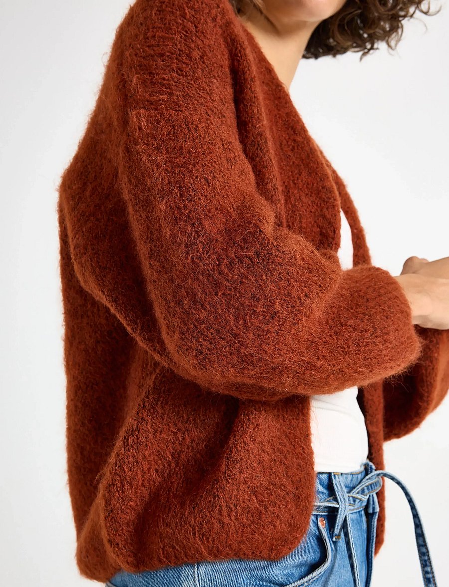 Lindex - Knitted cardigan - strickjacken - dusty orange - 4