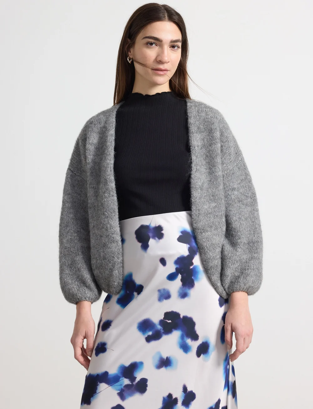 Lindex - Strikket cardigan - koftor - grey - 0