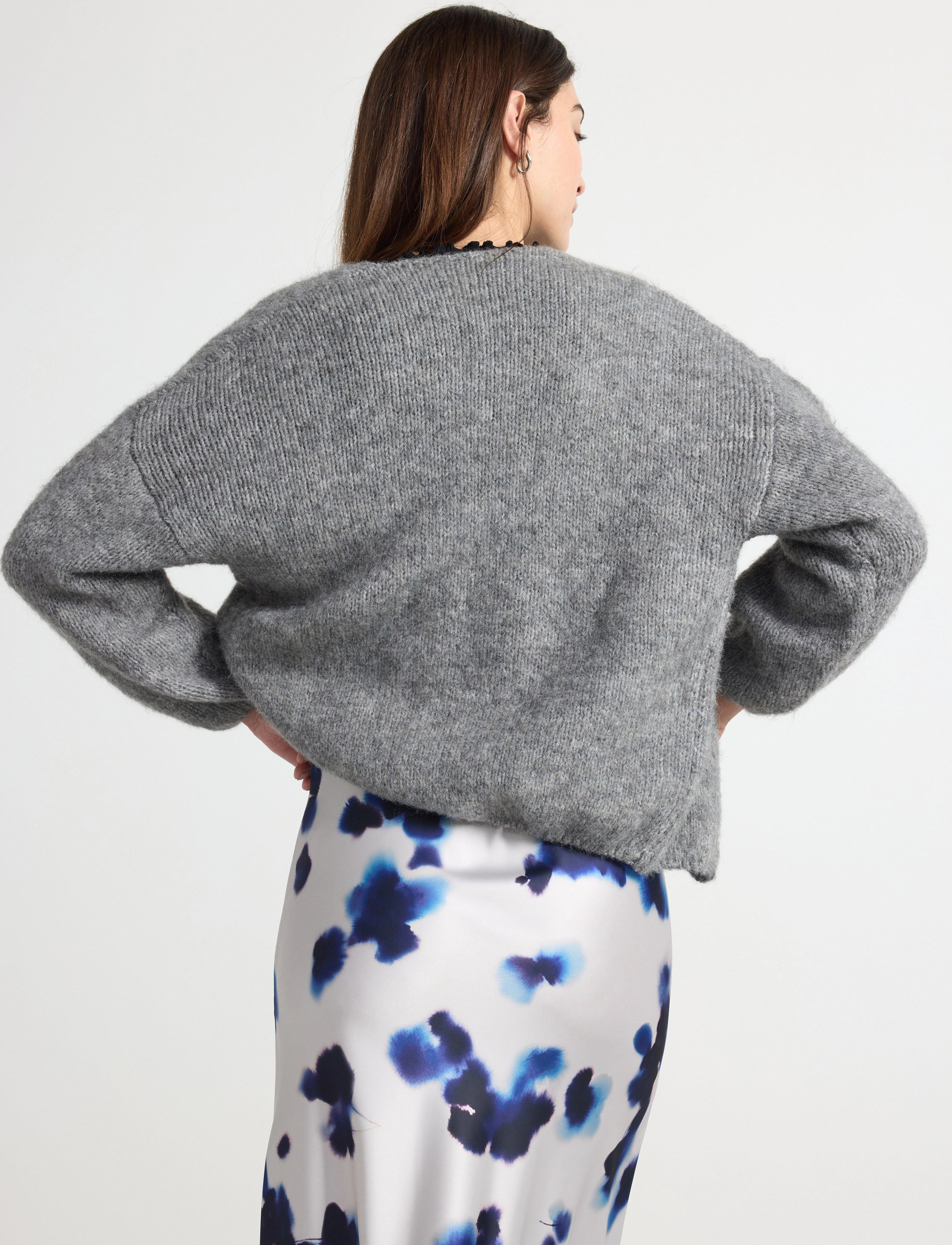 Lindex - Knitted cardigan - koftor - grey - 3