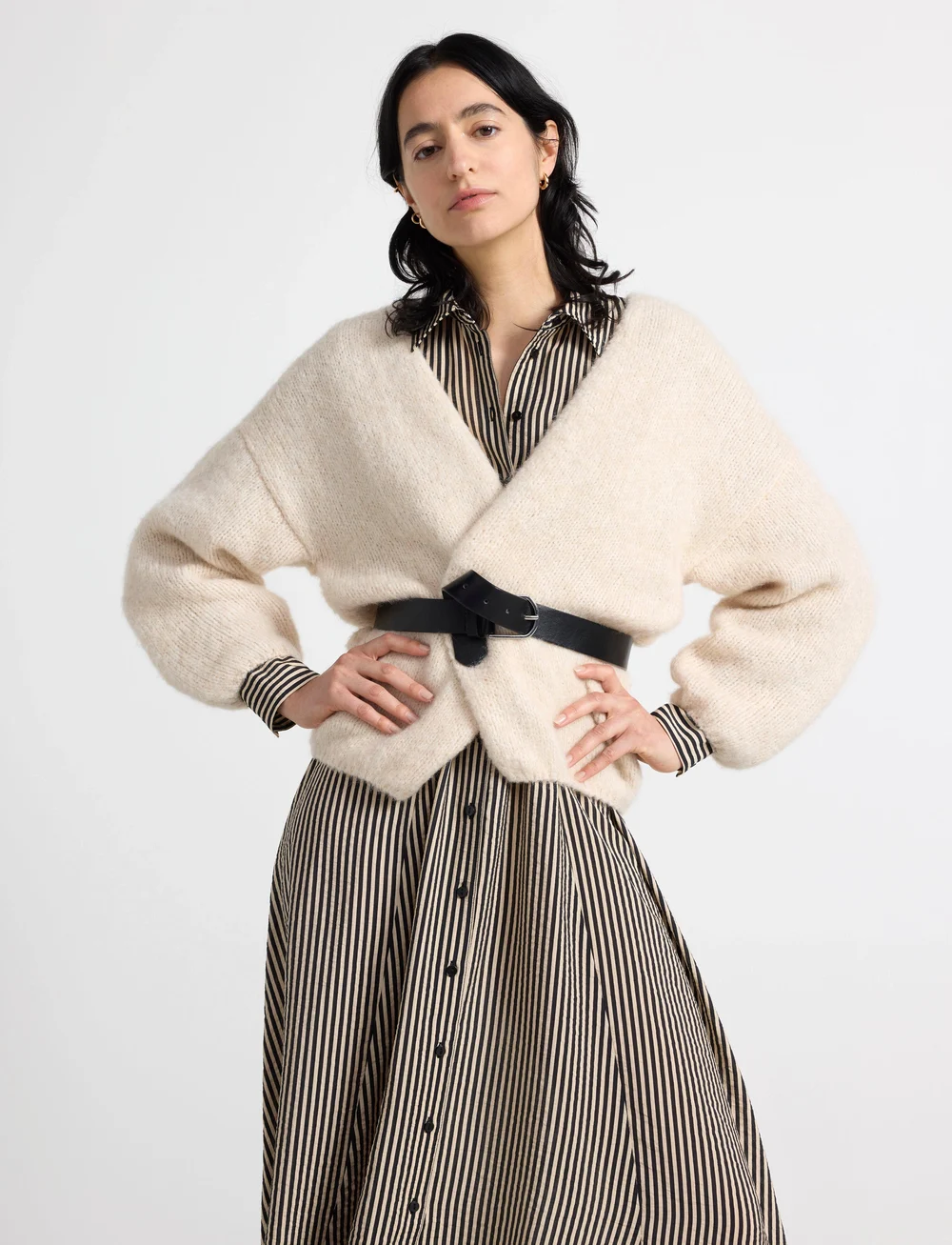 Lindex - Strikket cardigan - koftor - light beige - 0