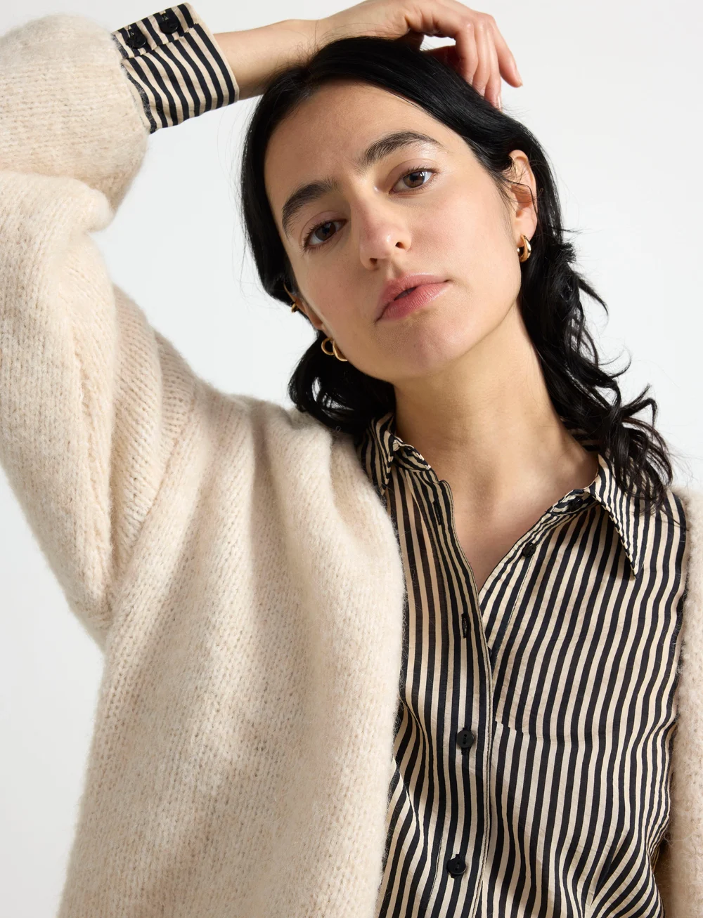 Lindex - Strikket cardigan - koftor - light beige - 4