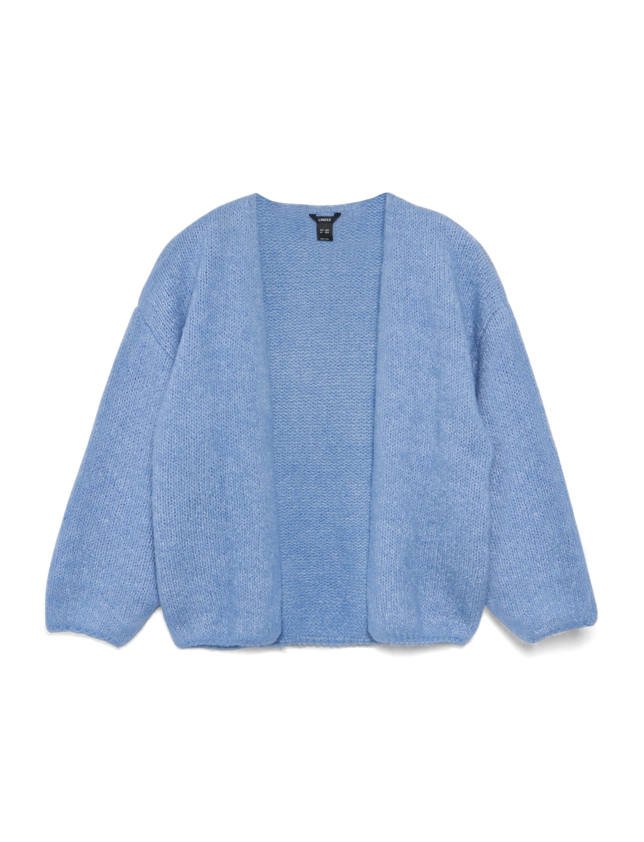 LINDEX Strikket Cardigan Blau - XS/S - Damen