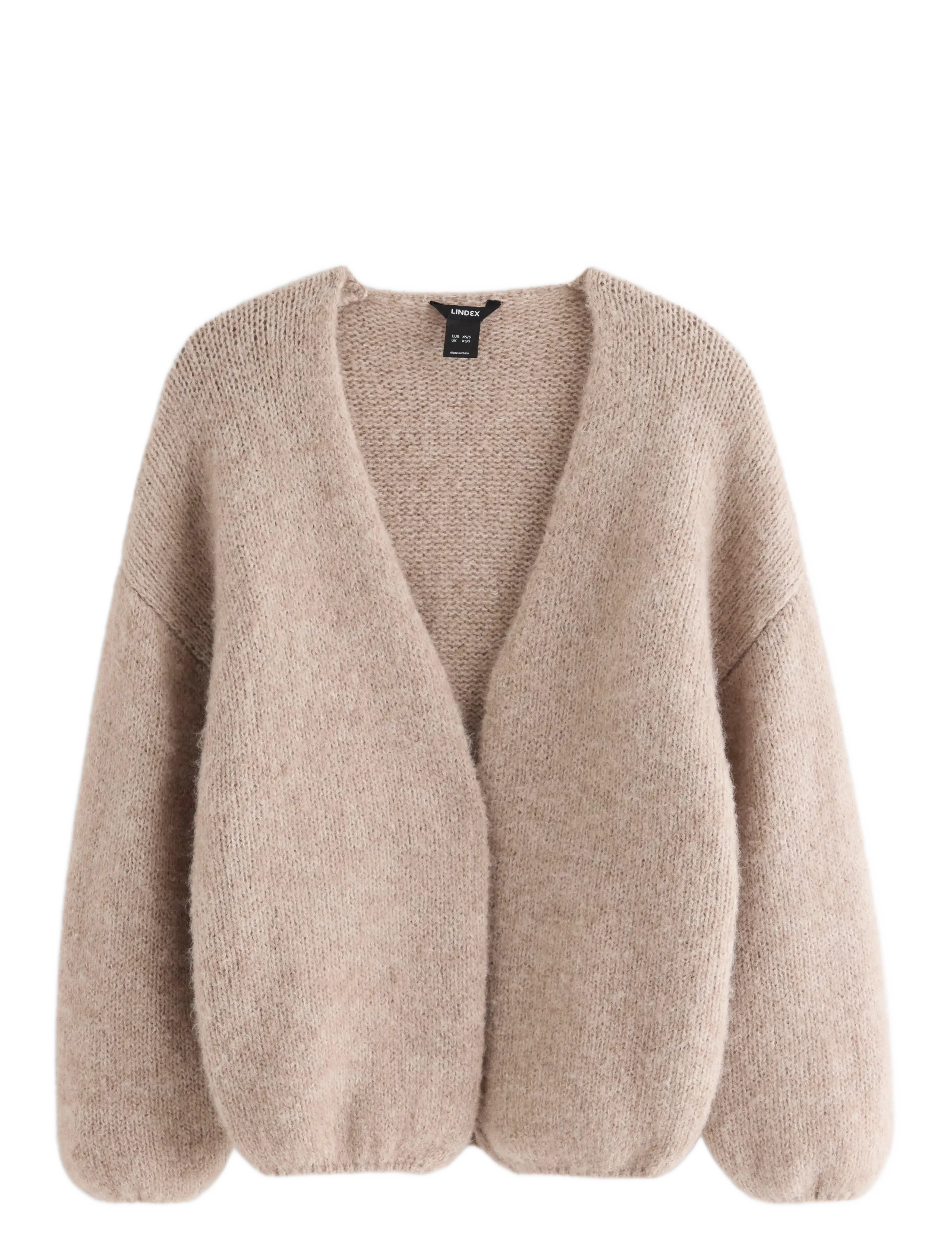 Lindex Knitted cardigan - Riided - LIGHT BROWN MELANGE / beige