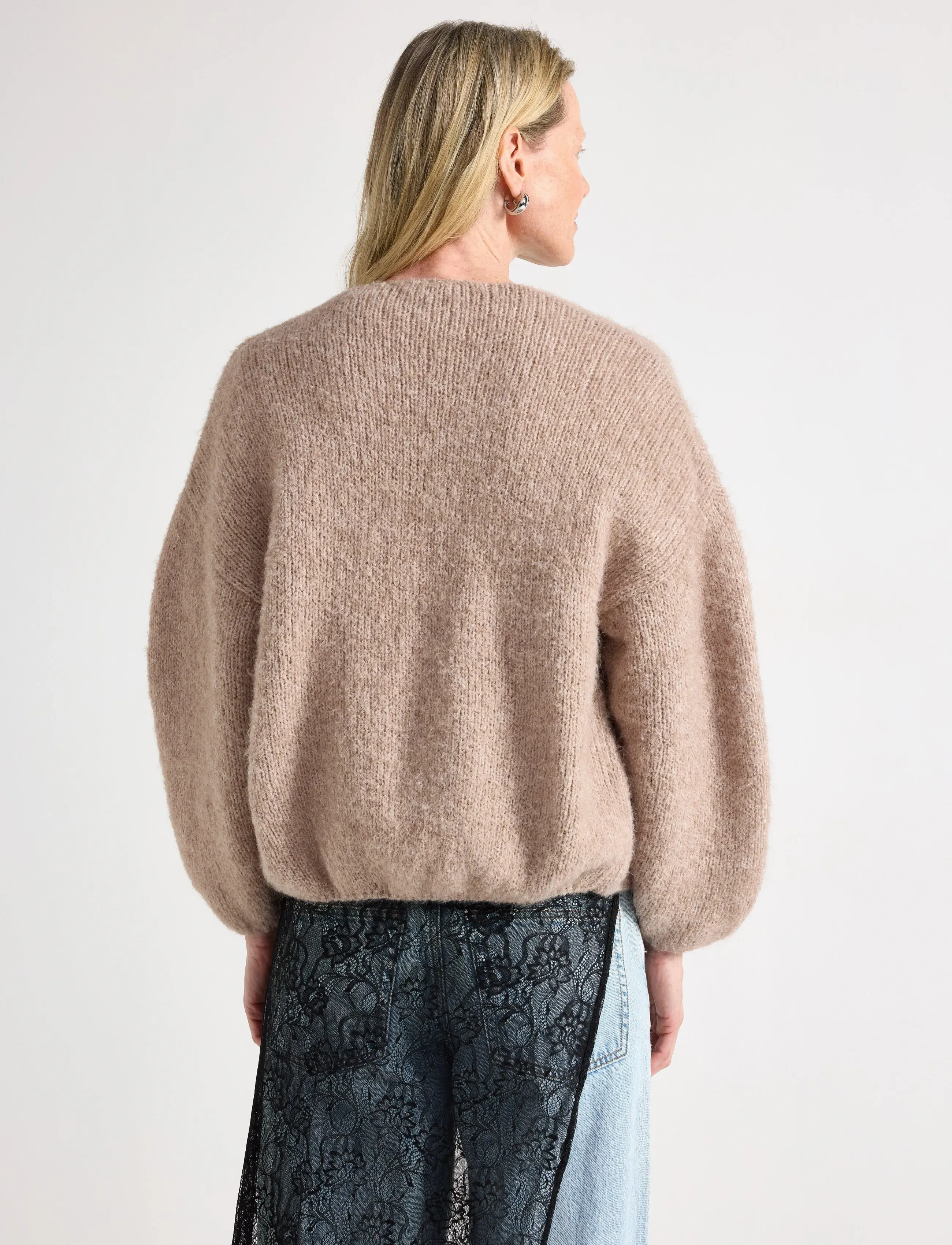 Lindex - Knitted cardigan - cardigans - light brown melange - 3