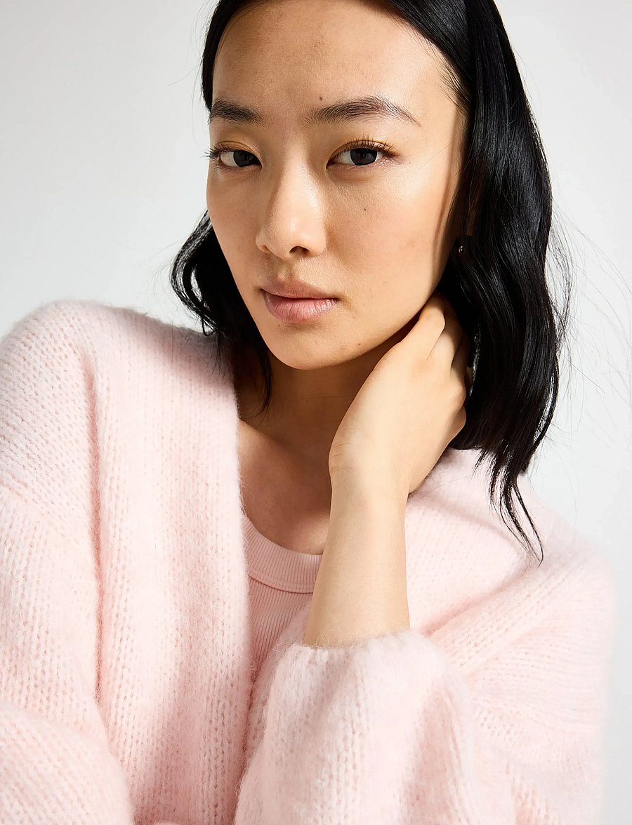 Lindex - Knitted cardigan - kardiganid - light pink - 4