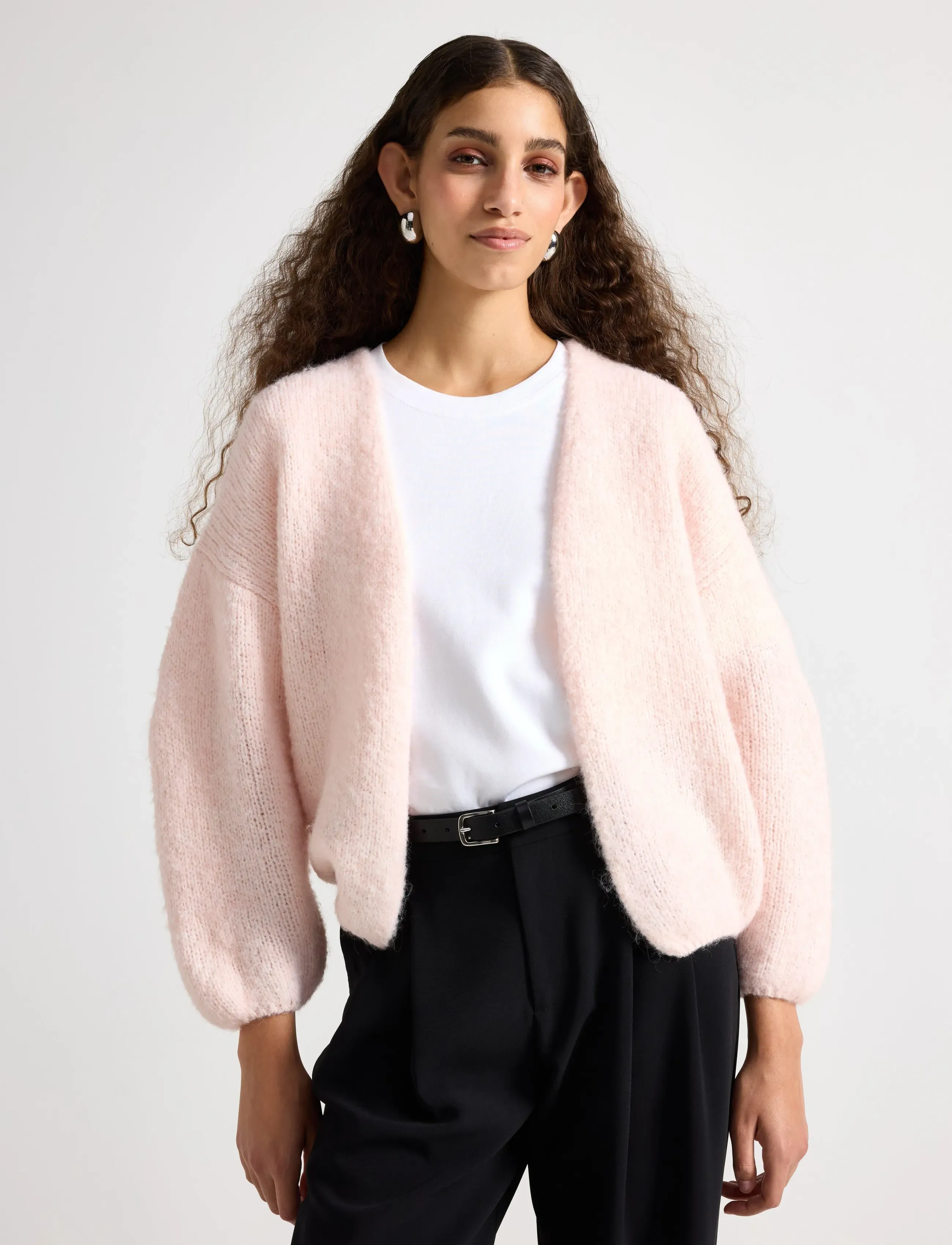Lindex Strikket Cardigan, XL/XXL, Knitwear, Rosa - Cardigans, Frauen