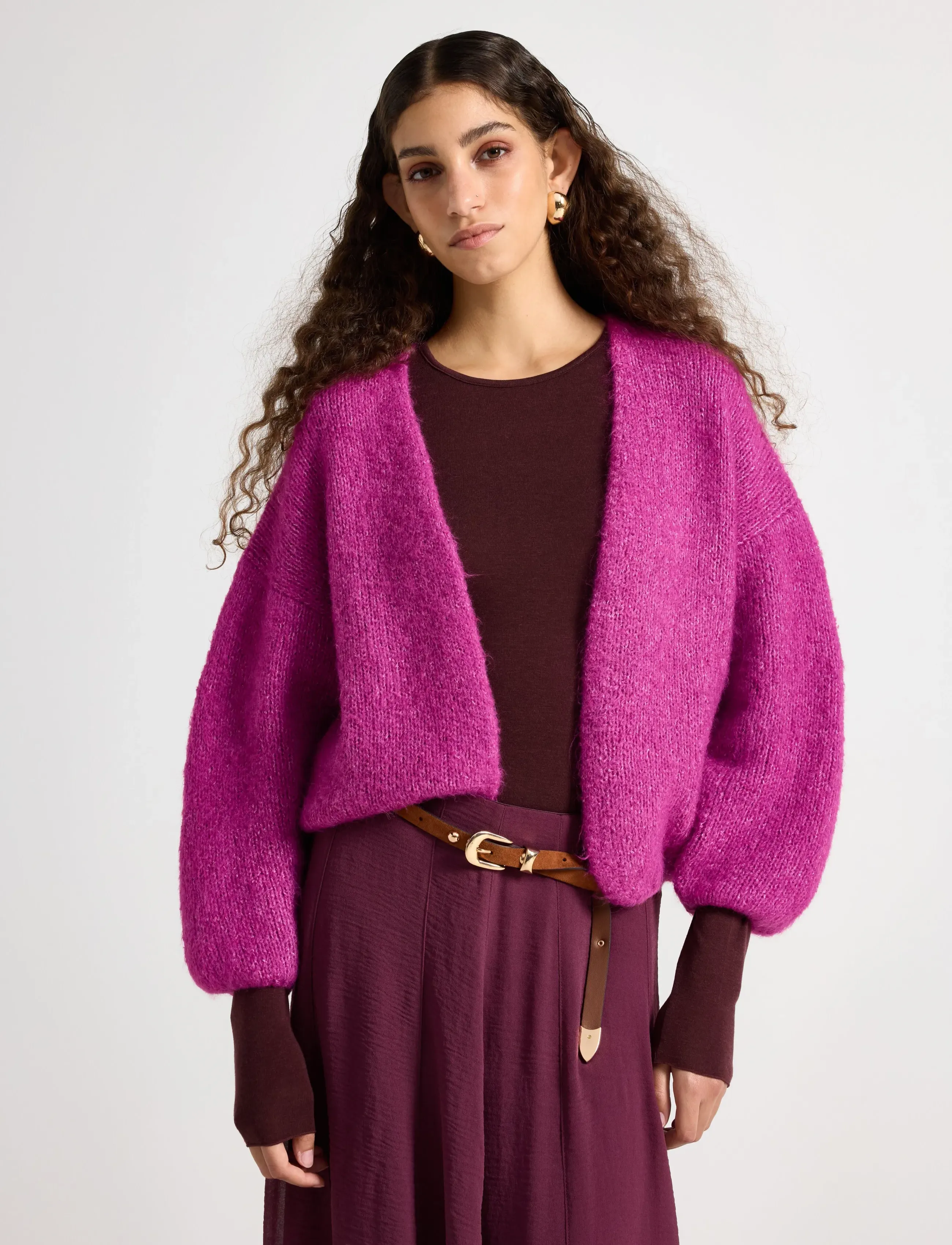 Lindex Knitted Cardigan, M/L, Knitwear, Rosa - Cardigans, Frauen