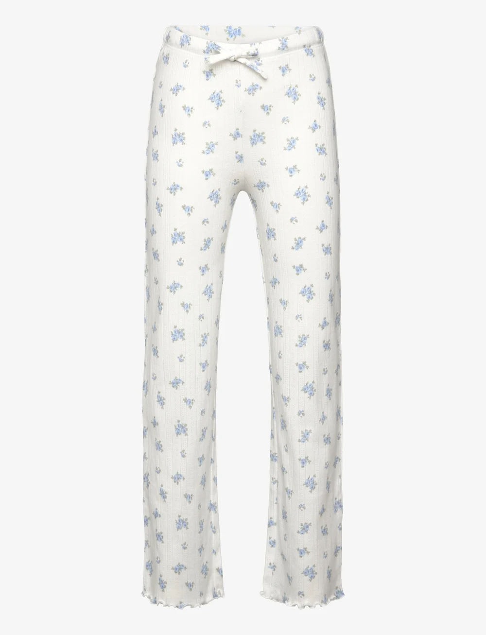 Lindex - Trousers pyjama pointelle long - schlafanzüge - off white - 0
