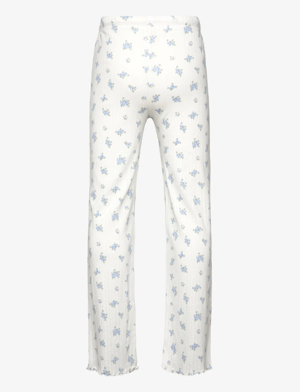 Lindex - Trousers pyjama pointelle long - schlafanzüge - off white - 1