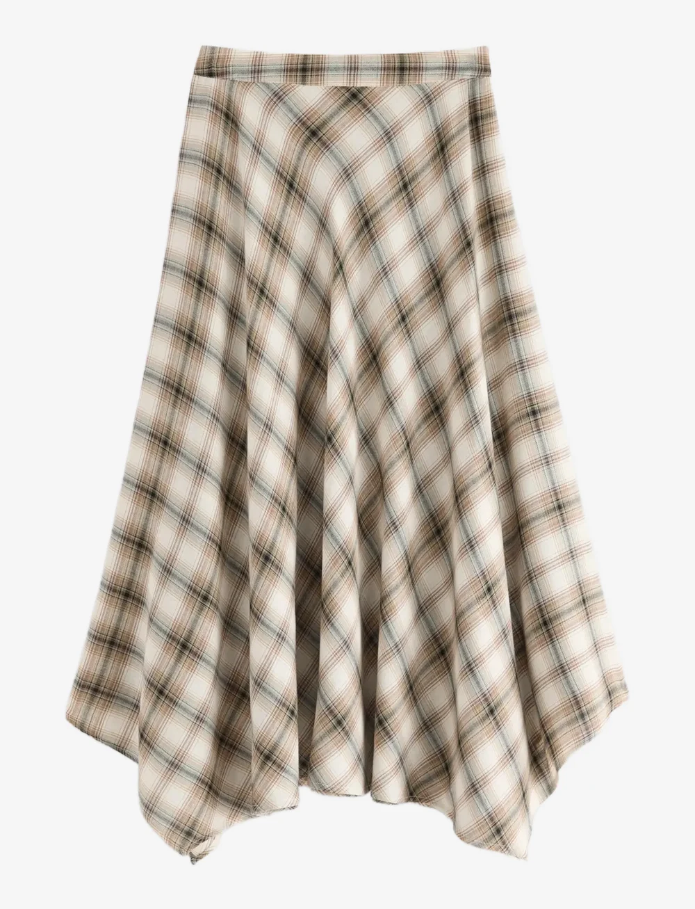 Lindex - Skirt Laura Check - midi nederdele - light beige - 1