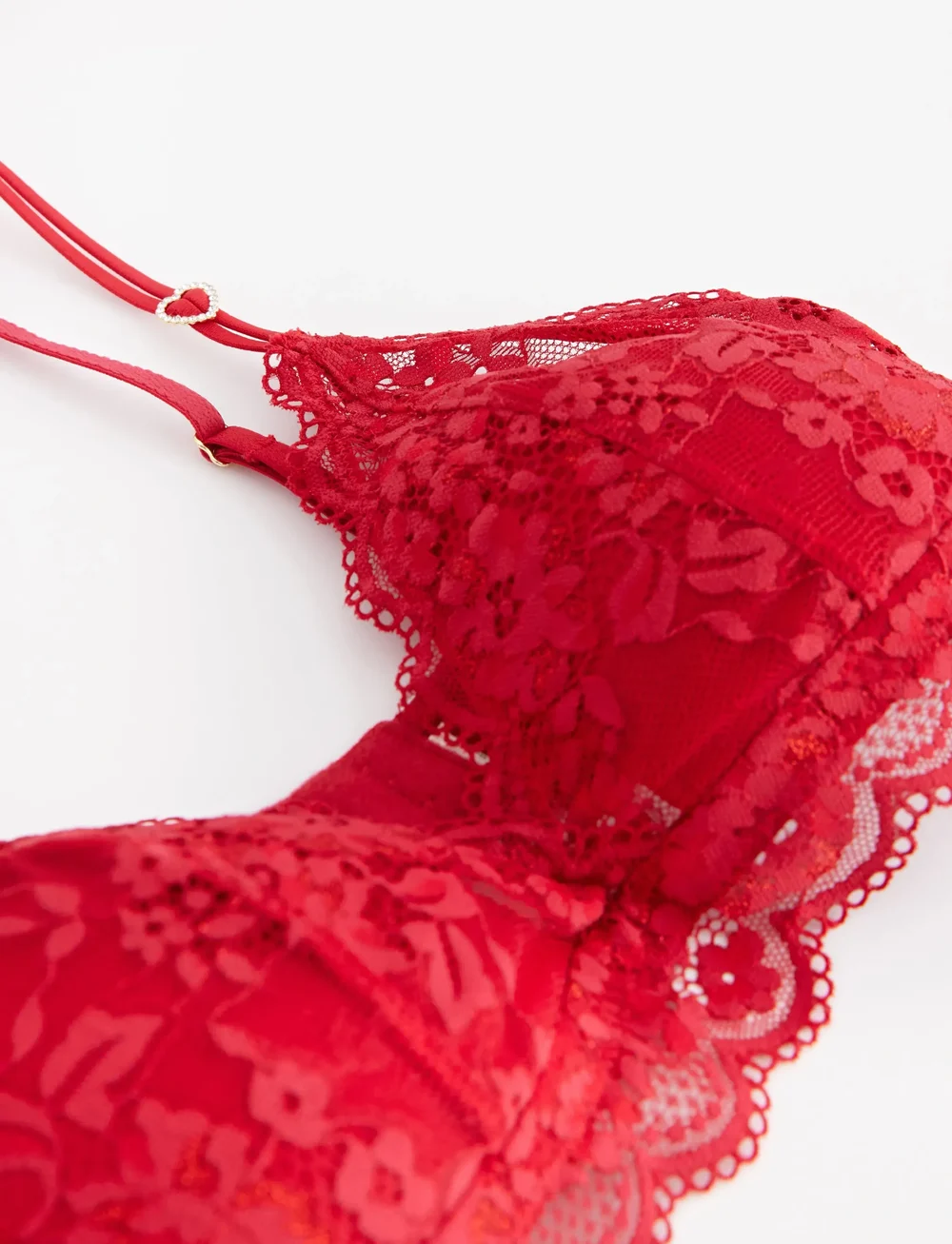 Lindex - Bra Iris Soft bralette Heart s - bralette - red - 5