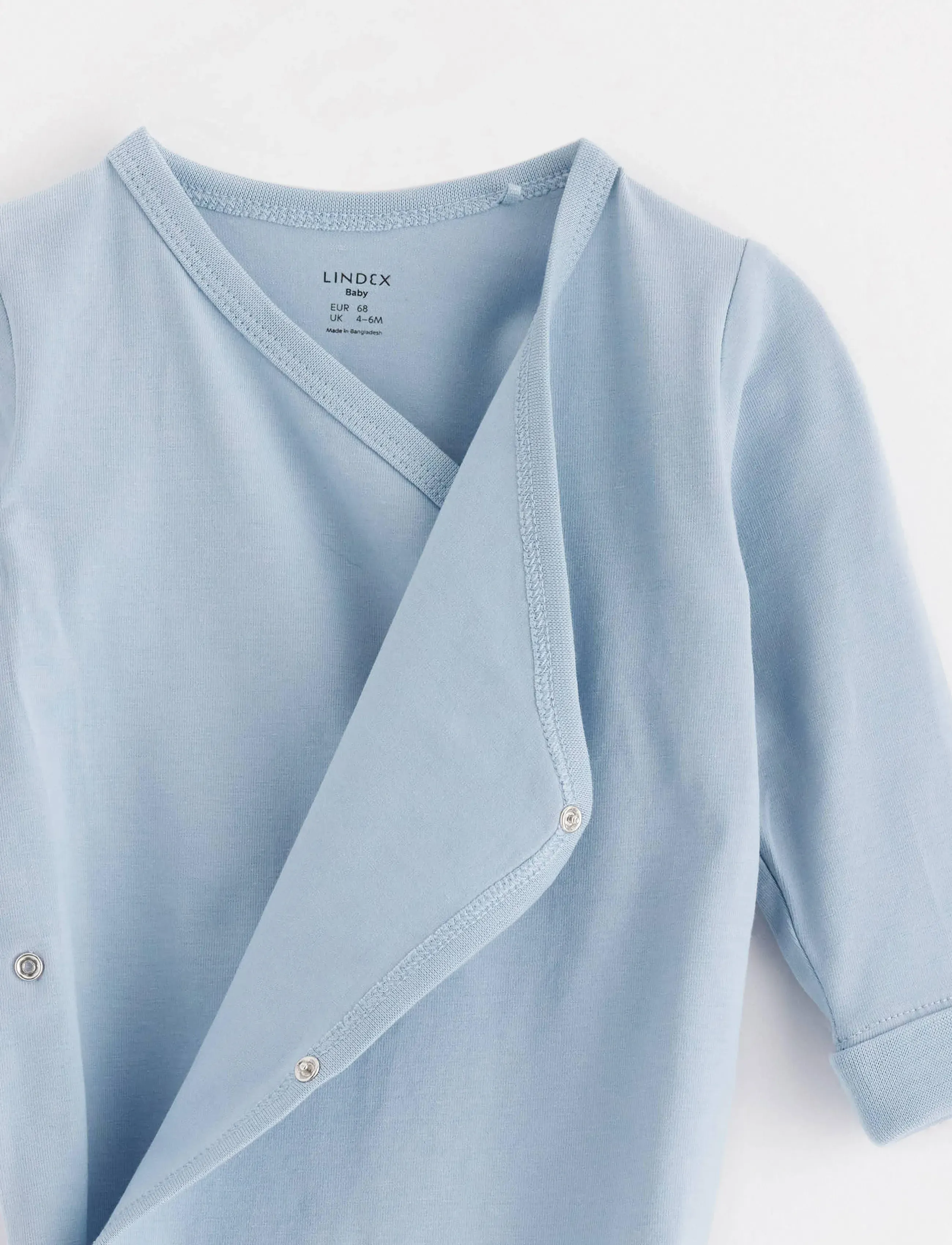 Lindex - Wrap bodysuit - shop by age - light dusty blue - 2