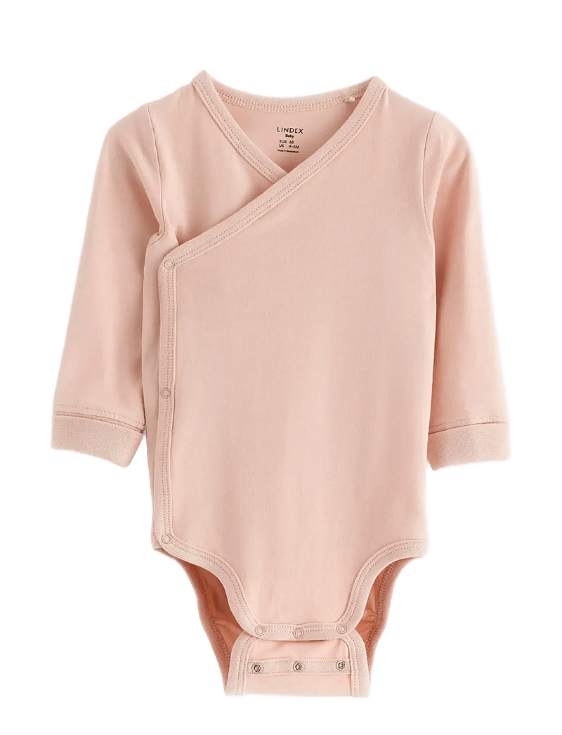 Lindex - Wrap bodysuit - osta vanuse järgi - light dusty pink - 0